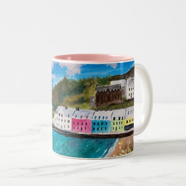 Taza Bicolor Isla Portree de Skye Escocia  (Anverso derecho)