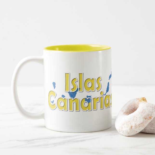 Taza Bicolor Islas Canarias (Con donut)