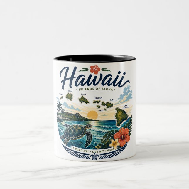 Taza Bicolor Islas Hawaii (Centro)