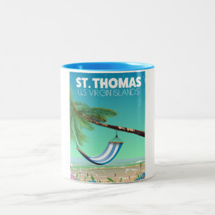 Taza Bicolor Islas Vírgenes Estadounidenses de Santo Tomás.
