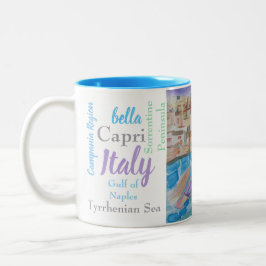 Taza Bicolor Italia Acuarela