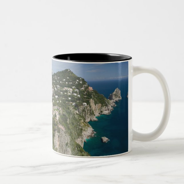 Taza Bicolor ITALIA, Campania (bahía de Nápoles), CAPRI: (Derecha)