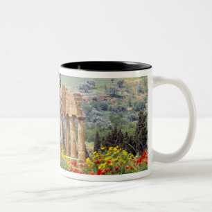 Taza Bicolor Italia, Sicilia, Agrigento. Las ruinas de los