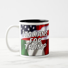 Taza Bicolor Italianos para Trump