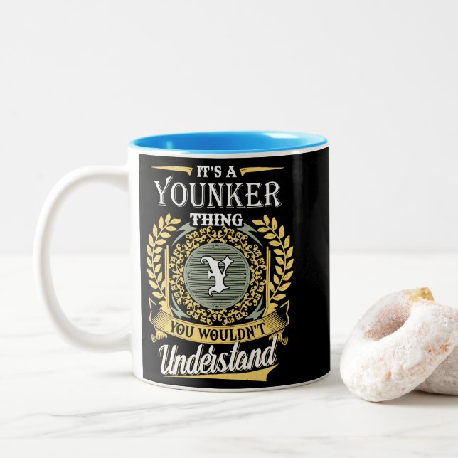Taza Bicolor  It's A Younker Thing You Couldn't Understand (Con donut)