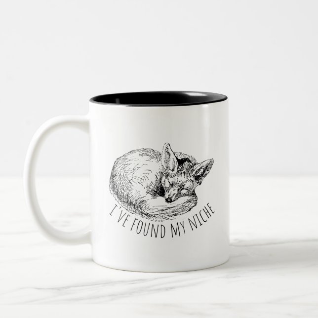 Taza Bicolor I've Found My Niche Cozy Napping Fox (Izquierda)