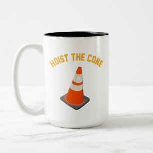 Taza Bicolor Izada del Cono Chistoso Meme de Béisbol Divertido,