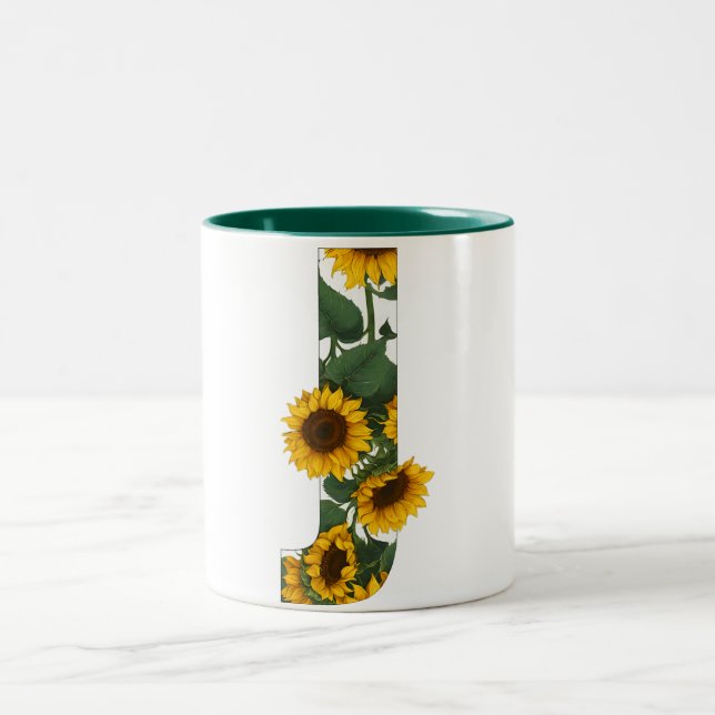 Taza Bicolor J de girasol (Centro)