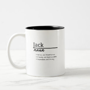 Taza Bicolor Jack, definición de nombre personalizado del niño