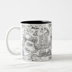Taza Bicolor JACK RUSSELL Terrier Black Toile