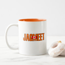 Taza Bicolor Jagmeet Naranja Negrita Texto Negrita Color de la 