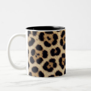Taza Bicolor jaguar leopardo textura pelaje piel cuero animal p
