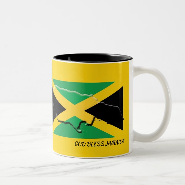 Taza Bicolor JAMAICA FLAG Scripture Personalizada Amarrón Patri (Derecha)