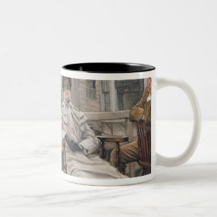 Taza Bicolor James Tissot el   que espera el transbordador,