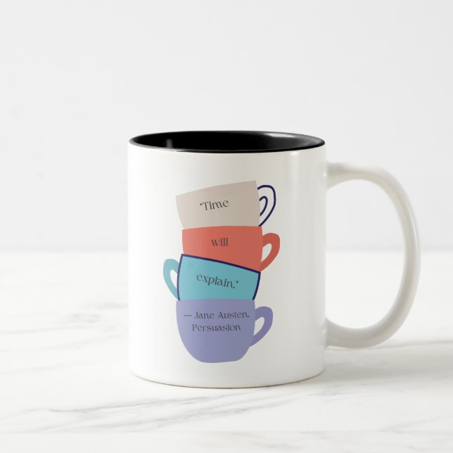 Taza Bicolor Jane Austen Inspired Mug (Derecha)