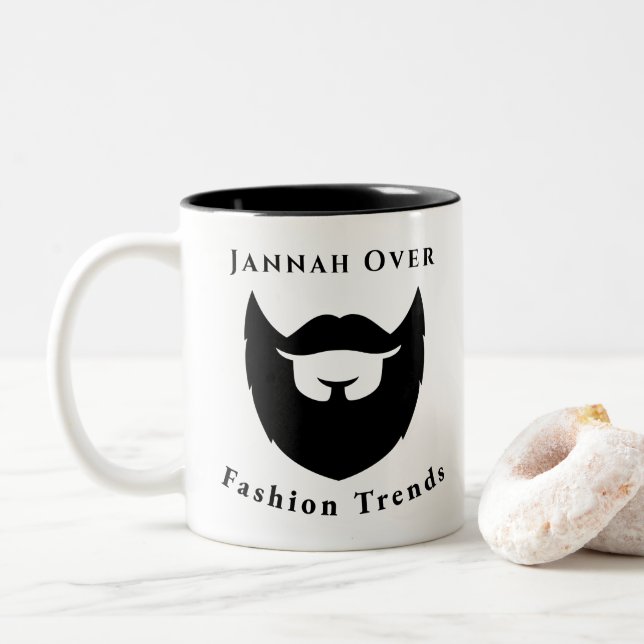 Taza Bicolor Jannah Over Fashid Trend Mug (Con donut)