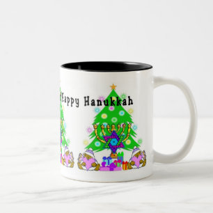 Taza Bicolor Jánuca y navidad