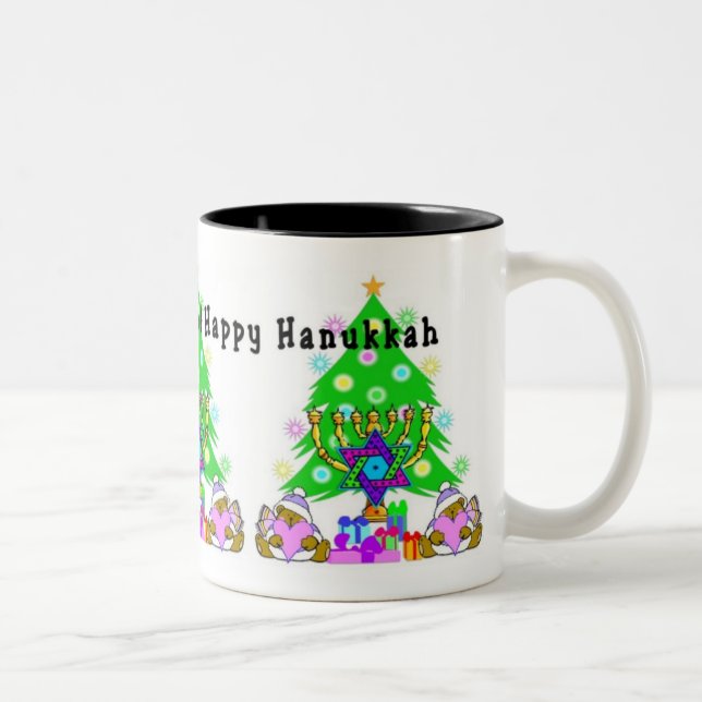 Taza Bicolor Jánuca y navidad (Derecha)