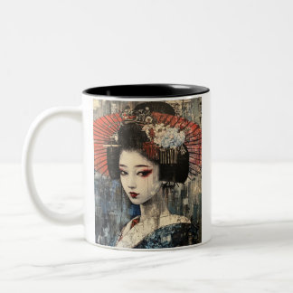 Taza Bicolor Japanese painting style GEISYA MAG01