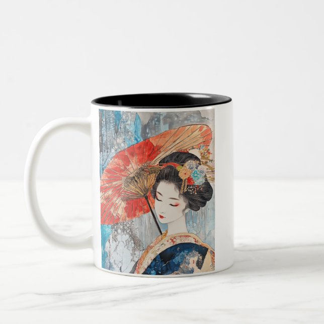 Taza Bicolor Japanese painting style GEISYA MAG03 (Izquierda)