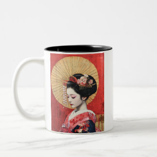 Taza Bicolor Japanese painting style GEISYA MAG05