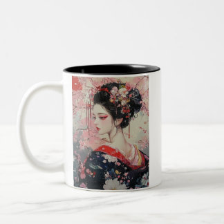 Taza Bicolor Japanese painting style GEISYA MAG07