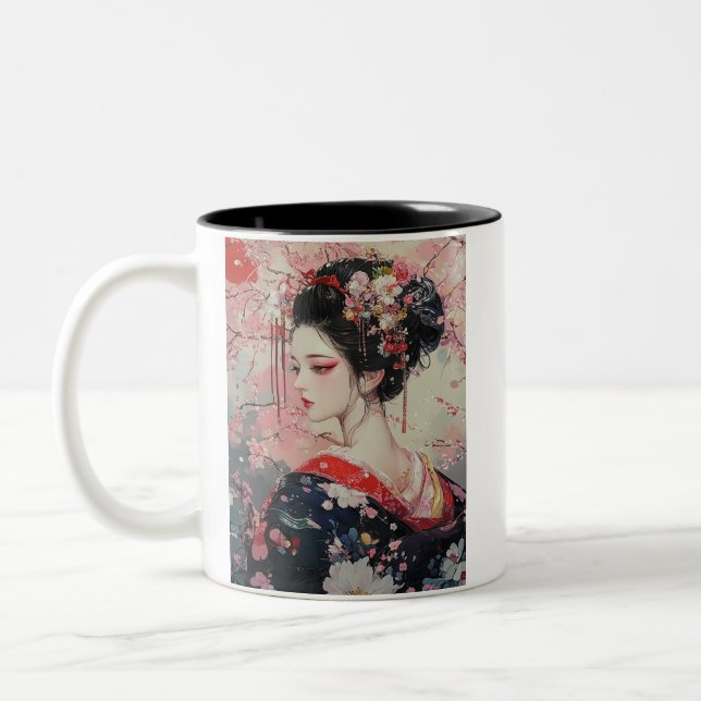 Taza Bicolor Japanese painting style GEISYA MAG07 (Izquierda)