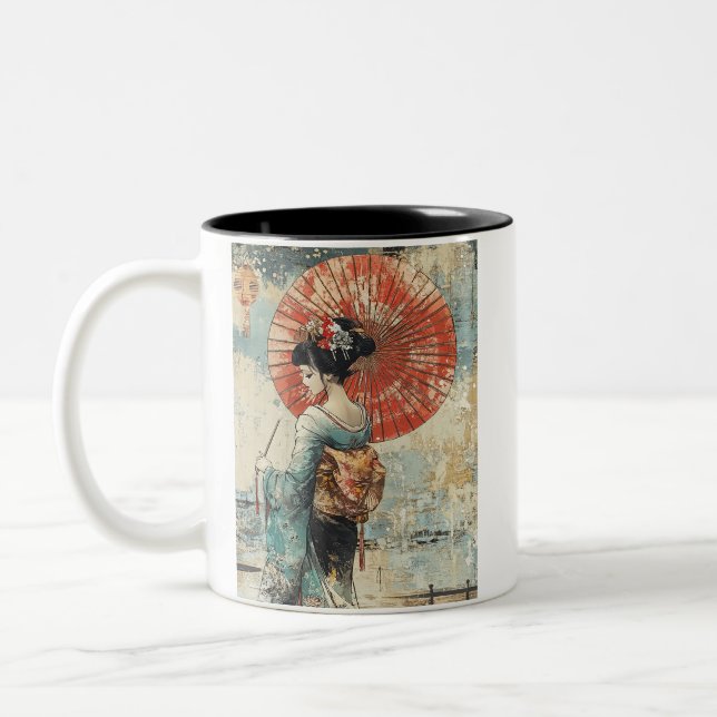 Taza Bicolor Japanese painting style GEISYA MAG09 (Izquierda)