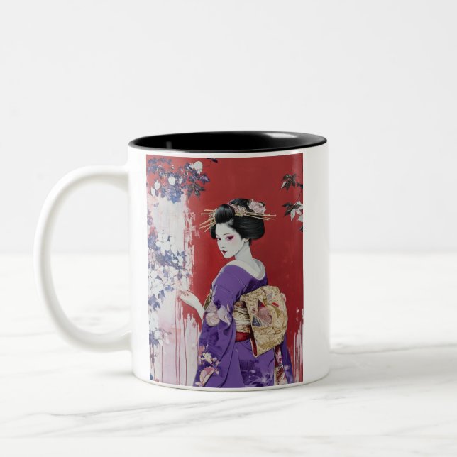 Taza Bicolor Japanese painting style GEISYA MAG11 (Izquierda)