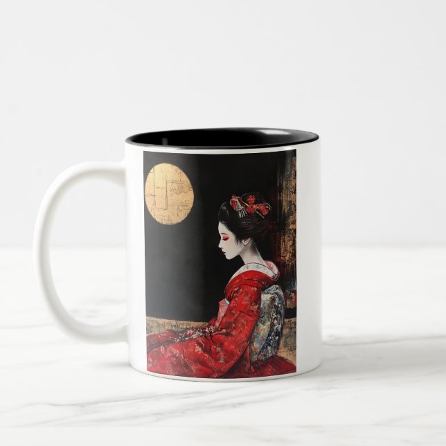 Taza Bicolor Japanese painting style GEISYA MAG12 (Izquierda)