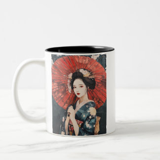 Taza Bicolor Japanese painting style GEISYA MAG13
