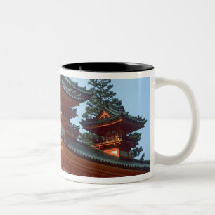 Taza Bicolor Japón, Kyoto, Colorido Templo Heian Jingu,