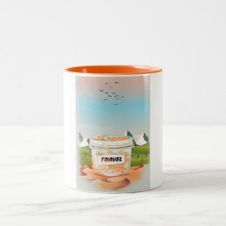 Taza Bicolor Jar de viaje de dinero de vidrio