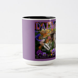 Taza Bicolor Jardín dálmata y café con semillas