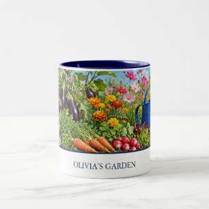 Taza Bicolor Jardín de Cocina Personalizado