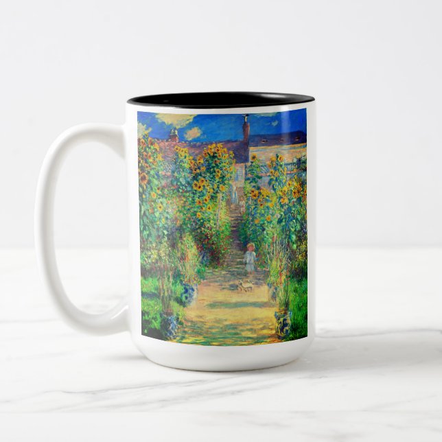 Taza Bicolor Jardín de flores de Monet (Izquierda)