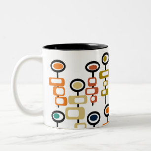 Taza Bicolor Jardín de flores retro