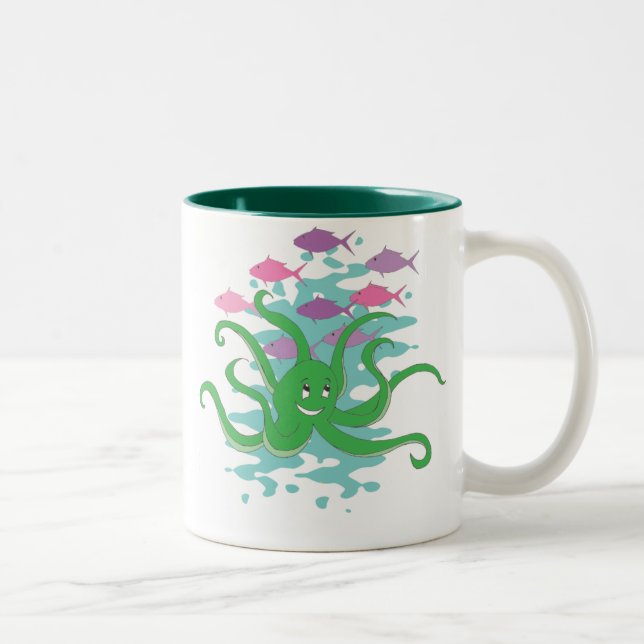 Taza Bicolor jardín del mar (Derecha)