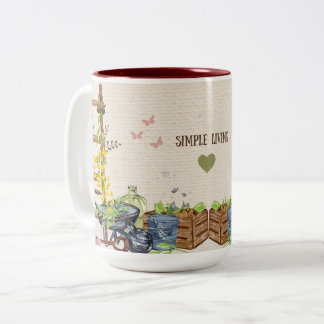 Taza Bicolor Jardín Mug (Rojo)