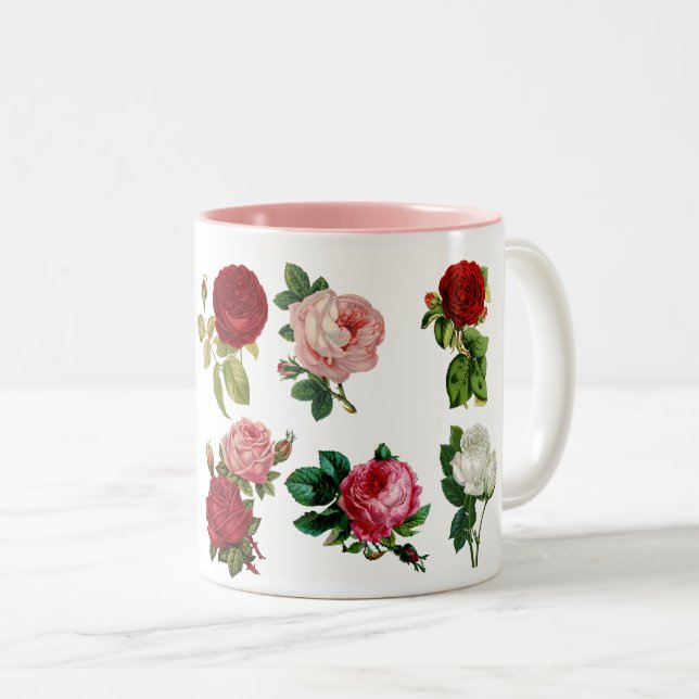 Taza Bicolor Jardín Rosa (Anverso derecho)