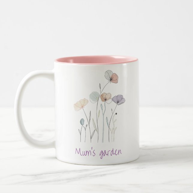Taza Bicolor jardinera de mamá (Izquierda)