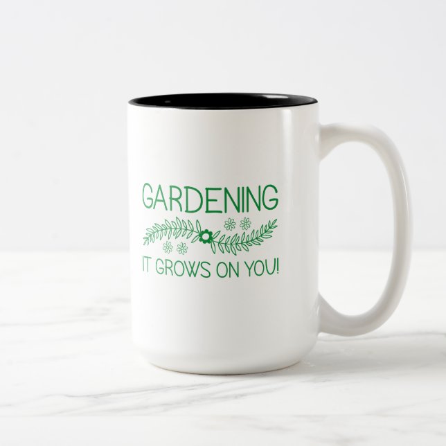 Taza Bicolor Jardinería Se le va Pegando (Derecha)