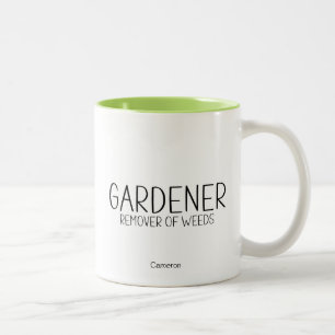 Taza Bicolor Jardinero Eliminador De Malezas Humorístico Divert