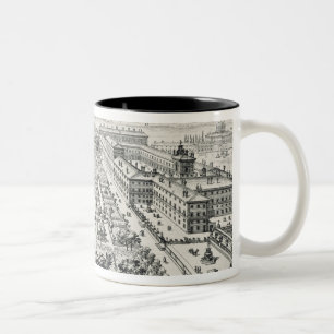 Taza Bicolor Jardines del Quirinale, de 'Li Giardini di Rom