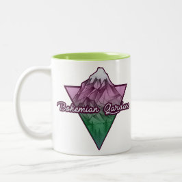 Taza Bicolor Jardines Glace del bohemio de la montaña el |