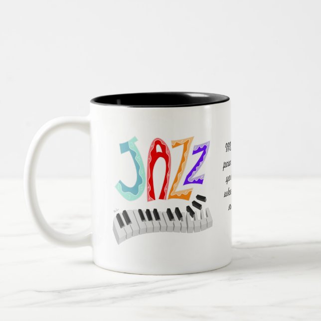 Taza Bicolor Jazz Lettering (Izquierda)