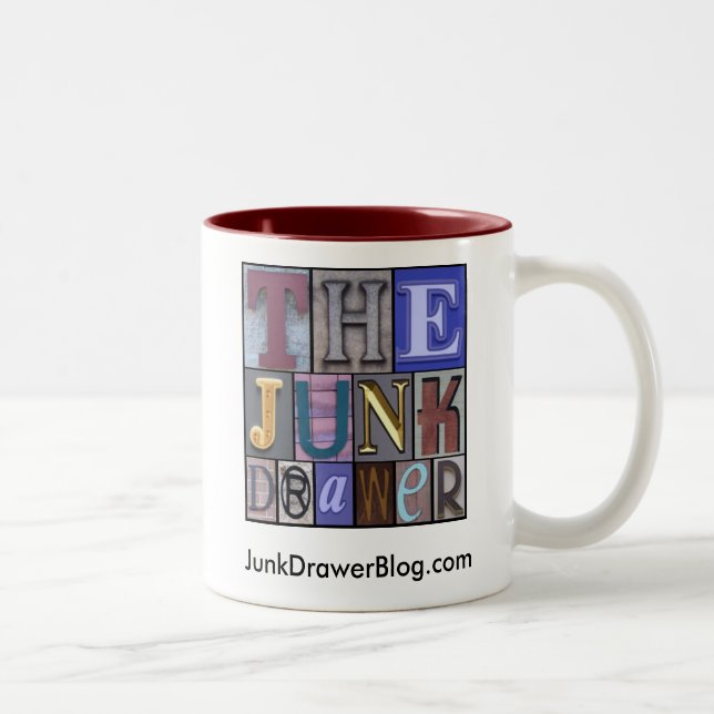 Taza Bicolor JDLogo, JunkDrawerBlog.com (Derecha)