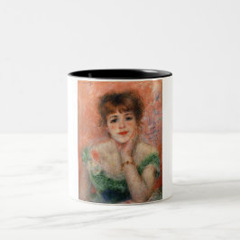 Taza Bicolor Jeanne Samary con un vestido de cuello bajo (por R