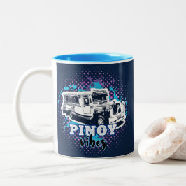 Taza Bicolor Jeepney Pinoy Vibes Blue Pink