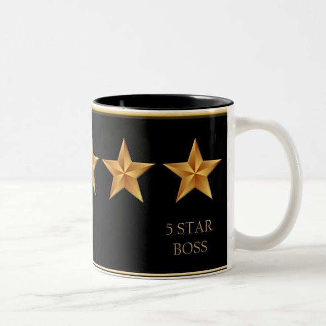 Taza Bicolor Jefe 5 Estrellas negro (Derecha)